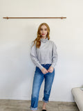 Vintage Puff Sleeve Grey Knit Sweater