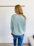 Forever 21 Knit Teal & Gold Sweater