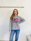 Vintage Polo Ralph Lauren Jeans Co American Flag Hoodie Sweatshirt Small