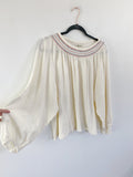 Madewell Gauze Cotton Bubble Sleeve Top XXL