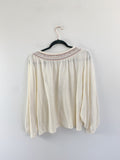 Madewell Gauze Cotton Bubble Sleeve Top XXL