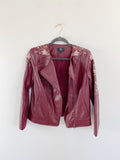 G by Giuliana Embroidered Leather Jacket Medium