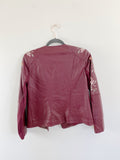 G by Giuliana Embroidered Leather Jacket Medium