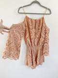 Ministry of Style Peach Eyelet Romper size 8