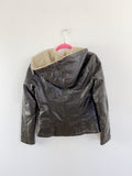 Levi's Leather Leather Sherpa Lined Coat Jacket Small