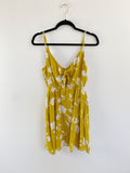 Lulu's Mustard Floral Summer Dress size Small