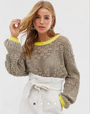 Free People Home Run Lightweight Sweater Medium