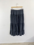 SPENSER JEREMY 100% Silk charcoal Maxi Skirt Large