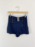 Abercrombie & Fitch Navy Linen Shorts NWT 2