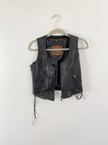 FIRST Lambskin Leather Motorcycle Vest