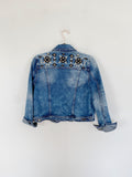 Francesca's Denim Embroidered Jean Jacket Small