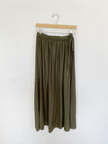 FREEWAY Olive Silk Wrap Skirt Small