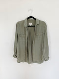 American Eagle Olive button down Top Medium