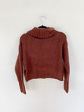 SHEIN cabernet Knit heavy crop Sweater Medium