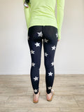 Terez Star Foil Tall Band Performance Leggings Small