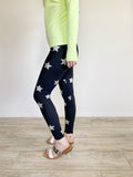 Terez Star Foil Tall Band Performance Leggings Small
