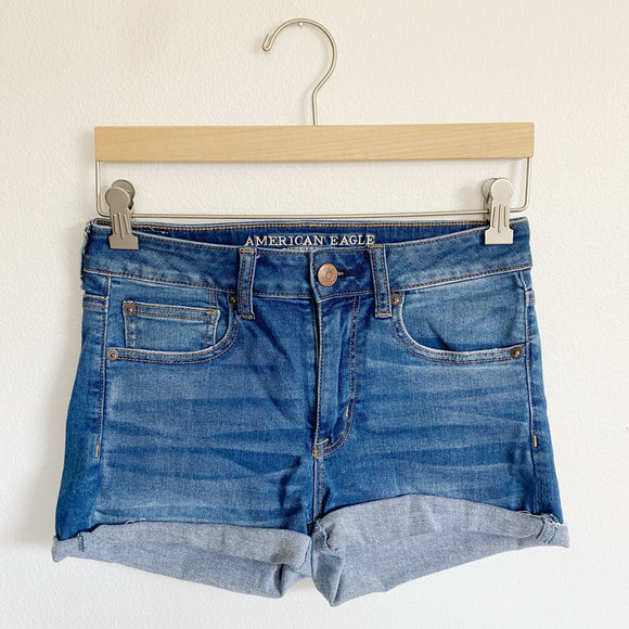 American Eagle Hi-Rise Shortie Denim Shorts 6