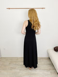 Michael Kors Black Slick Maxi Dress size Medium