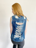 Citizens of Humanity Distressed Denim Jean Vest Small