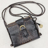 Brahmin Croc embossed Crossbody Bag