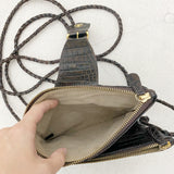 Brahmin Croc embossed Crossbody Bag