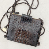 Brahmin Croc embossed Crossbody Bag