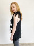 Oh My Gauze! Leather Distressed Vest NWT