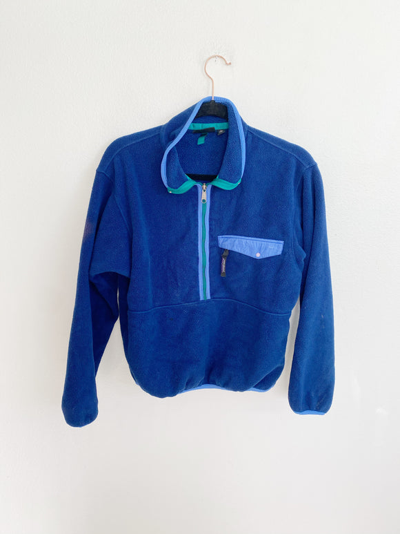 Patagonia Fleece Navy Pullover Sweatshirt Small