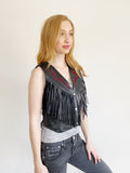 First Genuine Leather Vintage Biker Vest Medium