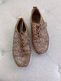 Qupid Rose Gold Glitter Sneakers size 6.5