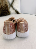 Qupid Rose Gold Glitter Sneakers size 6.5