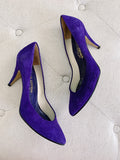 Spanish Leather by Sergio Zelcer Vintage Purple Heels 7.5