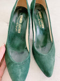 Spanish Leather by Sergio Zelcer Vintage Green Heels 7.5