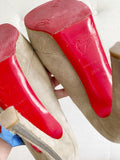 Christian Louboutin Suede Nude Pump Heels 36.5