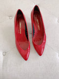 Spanish Leather by Sergio Zelcer Vintage Red Heels 8