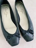 Jessica Simpson Leather Black Ballet Flats 7.5