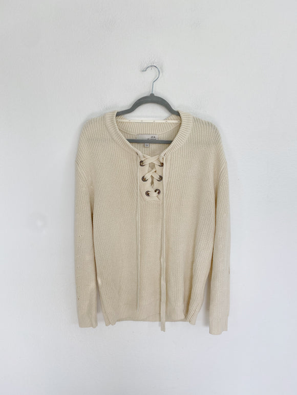 J.O.A. Knit Cream Sweater size Medium