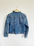 Levi's Original Denim Sherpa Ex Boyfriend Trucker Jacket New Medium