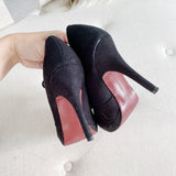 X-APPEAL black Suede Heel Booties size 37