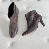 Brooke's Brothers 346 Leather brown Booties size 8