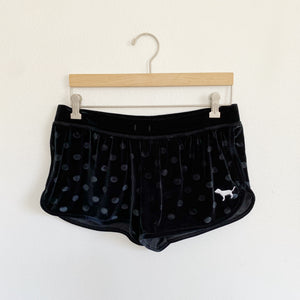 PINK Victoria's Secret Velvet Black Shorts Large