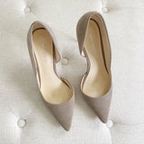 Nine West Suede Pointed Nude Pump Heels 6