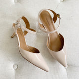 14th & Union Patent Leather Nude Kitten Heels 6