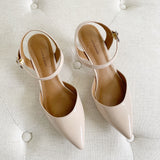 14th & Union Patent Leather Nude Kitten Heels 6