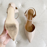 14th & Union Patent Leather Nude Kitten Heels 6