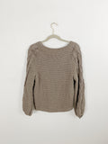 Express Knit Bubble Sleeve Sweater Small