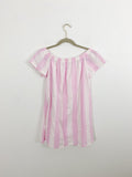 Off the shoulder Pink white Dress XS
