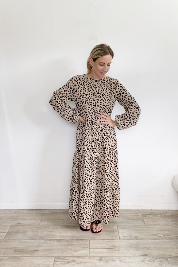SHEIN Leopard Maxi Dress size Small
