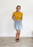 SHEIN Mustard Crop Top Medium
