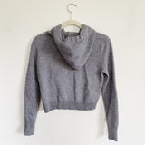 ZARA Knit Cropped Hooded Sweatshirt Small